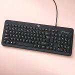 HP K160 Full-Size Wired USB Keyboard - Black